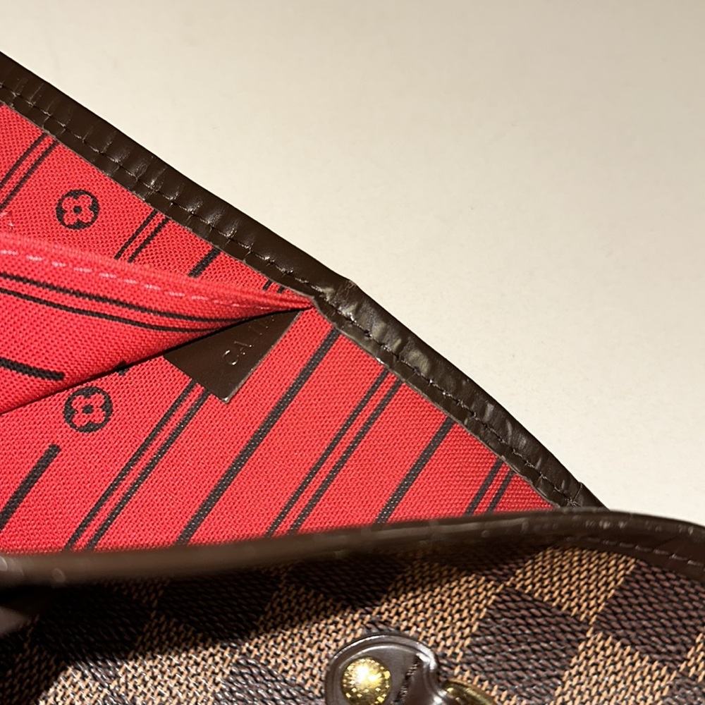 🔥🔥🔥Authentic Louis Vuitton Damier Ebene Neverfull MM Tote Shoulder Bag - Picture 15 of 16